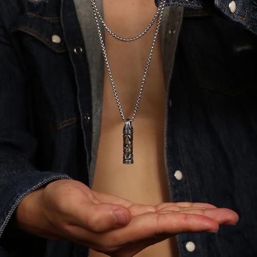 Collier juif homme acier inoxydable résistant à l'eau pendentif