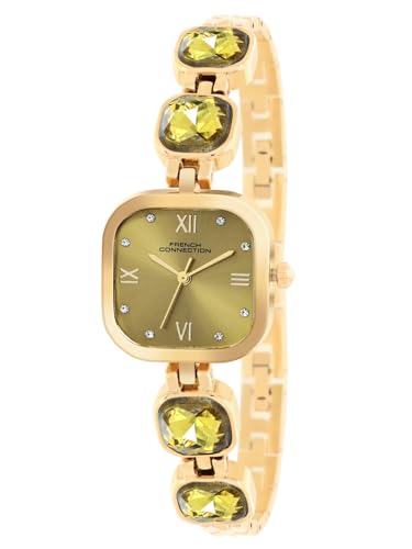 Image of French Connection Aurorae Analog Mustard Stone Dial Watch for Women-FCN0178GM
