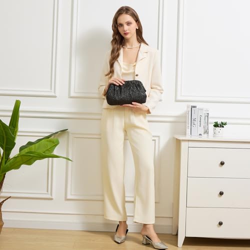 Image of BRYCTSISEN Women Straw Beach Clutch Purse Handbag Summer Elegant Vacation Style Shoulder Bag Crossbody Bag