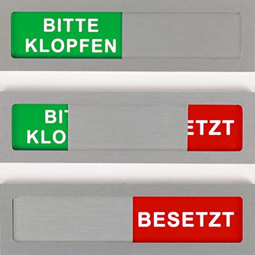 Bitte Klopfen-Besetzt Schild Modell S aus Aluminium - Mit Schieber -...