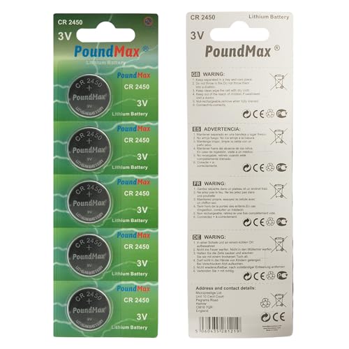 Pila de Litio CR2450 3V para Relojes y Dispositivos 10 Pack miniatura 3