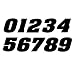 Racing Numbers Vinyl Decal Sticker 0200 - Plate Numbers Style 1