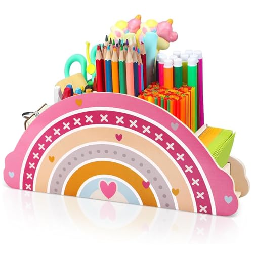CHENKEE Stiftehalter Kinder, Regenbogen Stiftehalter, kinder Schreibtisch Büro Organizer, Regenbogen Organizer, Schreibtisch Büro Organizer