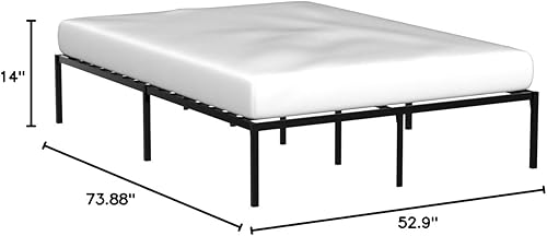 Miniatura 2 de Linenspa Marco de Cama de Plataforma de Metal Resistente - No Necesita Somier - Almacenamiento Bajo la Cama - Montaje Simple Sin Herramientas - 14"
