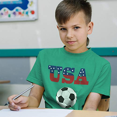 Toddler T-Shirt Soccer USA Soccer Ball Soccer Cotton Soccer Ball Boy & Girl Clothes USA Soccer Baby Funny Tee A White Design Only 4T4