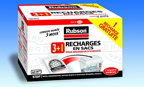 Rubson Recharges classiques pour absorbeur d'humidité 3 + 1 gratuite