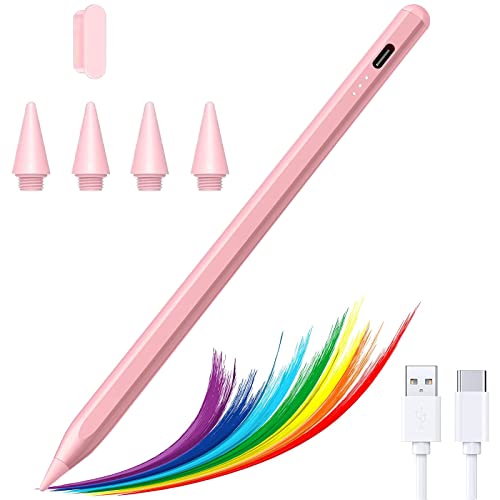Stylusstifte für iPad, FCOOL Stylus-Stifte kompatibel mit Apple iPad, mit Neigungsempfindlichkeit, Palmenabstoßung, magnetischer Adsorption, Batterieindikatoren und Anderen Funktionen Cover