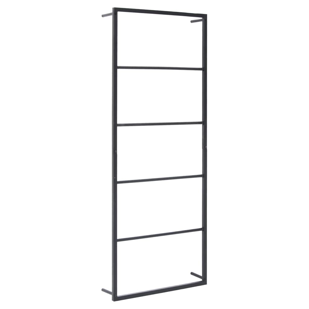 Wieszaki i uchwyty na ręczniki – akcesoria łazienkowe – wieszak na ręczniki czarny 45 x 10 x 115 cm stalowy