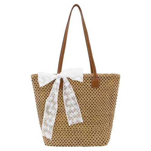 Image of Crescent Straw Shoulder Handbag for Women Summer Beach Tote Raffia Woven Purse Hobo Underarm Bag 2026