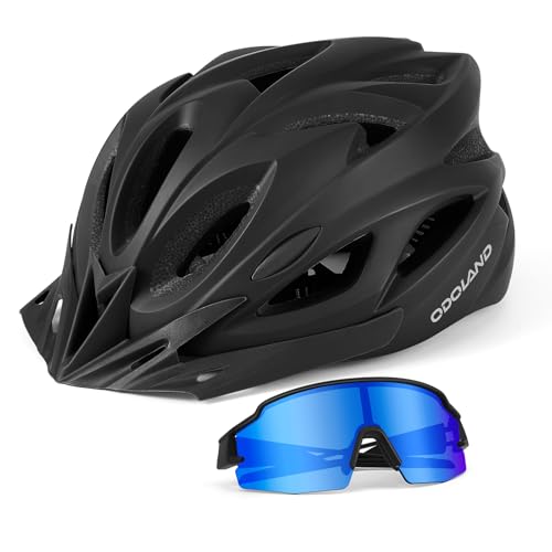 Odoland Bike Helmet with Cycling Sunglasses