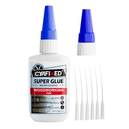 Super Thin CA Glue 2 oz, Professional Instant Super Glue for Woodworking