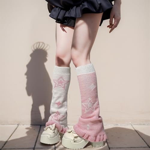 HeiBai Xiong Y2K Harajuku Leg Warmers for Women Goth Cute Japanese Punk Rave Emo2