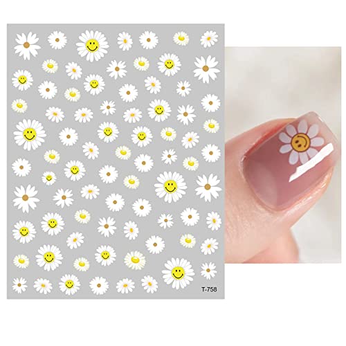JMEOWIO Fleurs Margherita Adesivi Unghie Nail Art
