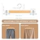 10 Stück 34cm Natürliche Kleiderbügel aus Holz, Robust Kleiderbügel Hosenbügel Aufhänger für Hosen Shorts Rock Socken Unterwäsche, mit rutschfest Clips und Drehbar Haken
