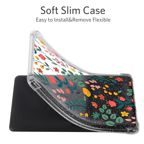 Image of CoBak Case for 6 inch E-Reader Cases (2024 & 2022, 11th Gen) - Ultra-Slim Soft TPU Transparent Cover?Lightweight & Durable Protector,Floral