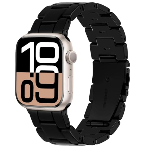 Lerobo Resin Band Compatible with Apple Watch Series 11/10/9/8/7 38mm 40mm 41mm 42mm 44mm 45mm 46mm 49mm,Fashion Lightweight Strap for iWatch Series 6/5/4/SE/Ultra 3 2 1 Wristband Replacemen