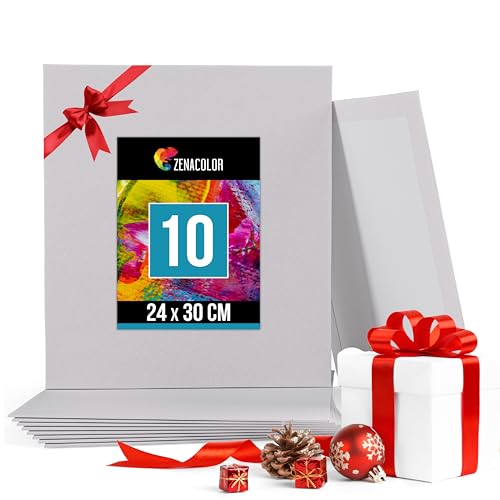 Zenacolor - Canvas Set 10 teilig - Leinwand zum Bemalen 24x30cm - Gemälde...