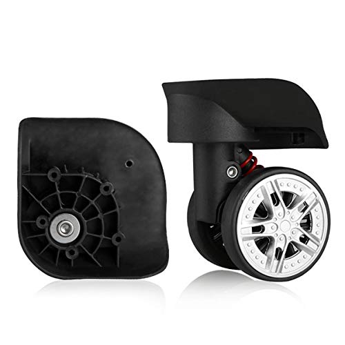 Trunk Wheels,Luggage Wheels Replacement, 360 Degree Swivel Luggage Mute Wheel Suitcase Replacement Repair Wheels Parts Spinner (W218#)