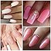 8 PCS Poly Nail Gel Starter Kit Poly Clear White Pink Nail Extension Set Builder Nail Gel French Manicure DIY Design Nail Art Design Beginner All In One Poly Nail Kits