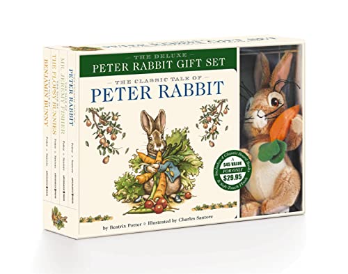 Image of The Peter Rabbit Deluxe Plush Gift Set: The Classic Edition Board Book + Plush Stuffed Animal Toy Rabbit Gift Set