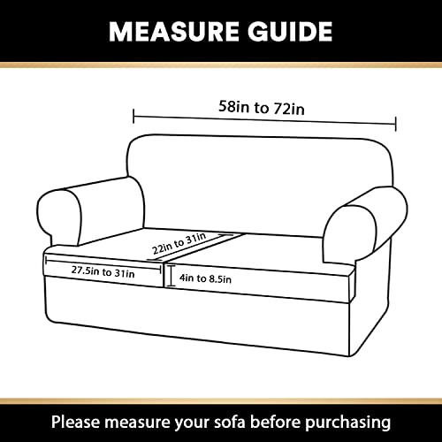 PrinceDeco T Cushion Sofa Slipcovers Bundle 3/4 Pieces Sofa Covers, Furniture Protector, Plaid Pattern, Removable and Washable, Grey - image 5