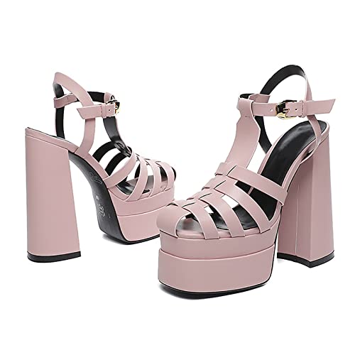 Sandales à talons blocs et lacets pour mariage et soirées chic - 7