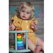 دمية طفل واقعية Angelbaby مقاس 24 بوصة دمى أطفال حديثي الولادة ذات وزن ناعم للبنات دمى سيليكون حقيقية لحديثي الولادة بشعر أشقر حياة لطيفة مثل الأميرة مع ملابس لألعاب الأطفال