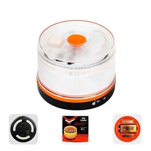HIBRON EXTRASTAR Luz Emergencia Baliza V16 Homologada DGT con Geolocalización, Baliza Coche...