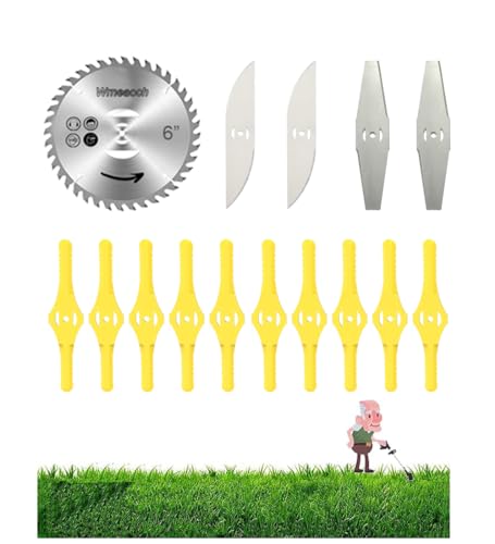 Wrneaoch 15 pezzi tagliabordi, tagliaerba con coltello a batteria, tagliabordi, coltello per utensili elettrici per esterni