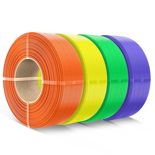 Image of SUNLU Filament Refill 1.75mm,Sunny Orange+Yellow+Green+Lavender Purple