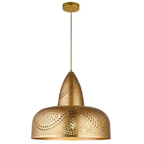 Image of Moroccan Gold Ceiling Lamp Porous Arabic Ceiling Light Fixture