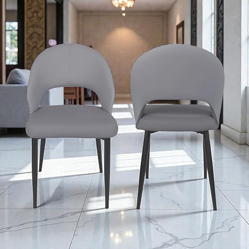 Image of The Attic Fiero Modern 6 Seater Dining Set,Light Grey,Titanium & Cream,160Cms