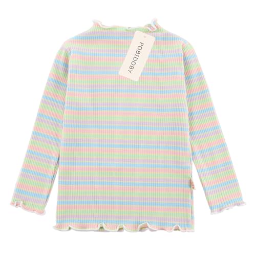Image of POBIDOBY Rainbow Long Sleeve Shirts for Girls, 1 Pack