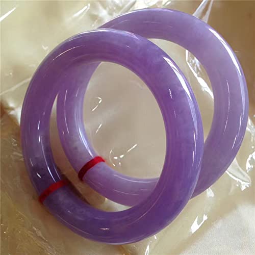 Bracelets de jade naturel ronds 54-64 mm - Bijoux feng shui bien-être pour femme avec écrin
