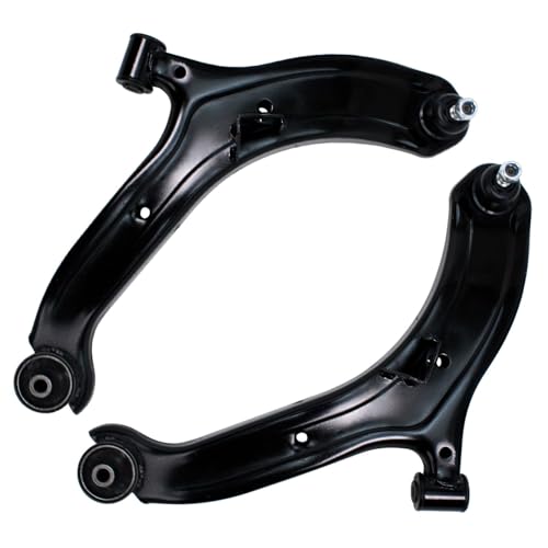 Image of Detroit Axle - Front Lower Control Arms w /Ball Joints + Inner Outer Tie Rods + Sway Bar Links Replacement for 2000-2005 Hyundai Accent - 8pc Set