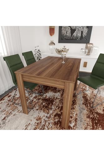 Single Mutfak Yemek Masası; 120X80 Cm, Dikdörtgen, Ceviz