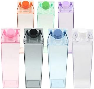 ALLMIX Garrafa de Plástico Caixa de Leite 500 ml (Rosa)  