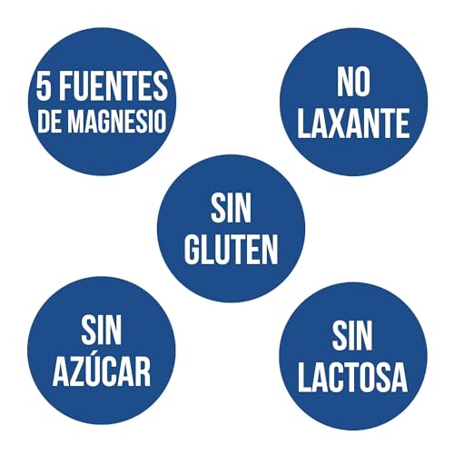 Ana Maria Lajusticia, Magnesio total 5 Disminuye el cansancio y la fatiga,mejora el funcionamiento del sistema nervioso. Apto para veganos. 100 Unidades (Paquete de 1)