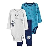 Carter's 3-Piece Dog Little Character Set (12 Months) Blue/Heather