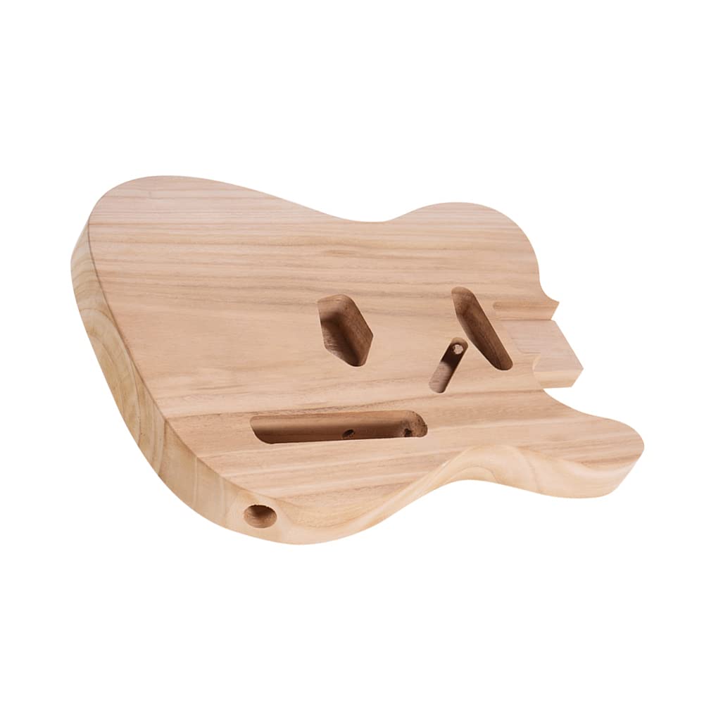 Corpo per Basso Non Rifinito, Parti Fai da Te per Chitarra Elettrica Stile TL, Realizzato in Legno Massello di Sicomoro, Preforato e Lucidato, Ideale per Personalizzare la