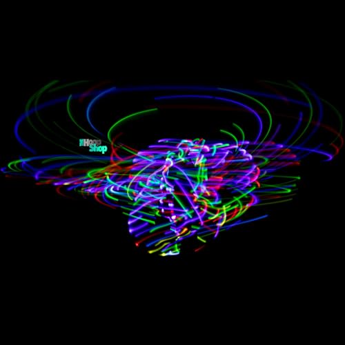The Hoop Shop Light Up LED Hula Hoop Designed and Hand Crafted in Michigan with Beautiful Auto Strobing Rainbow Lights - Thumbnail 3