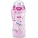 Nuk First Choice+ Junior Cup tazza per bambini | 36+ mesi | Beccuccio spingi e tira a prova di perdite | Clip e cappuccio protettivo | Senza BPA | 300 ml | Rosa art - 140 g