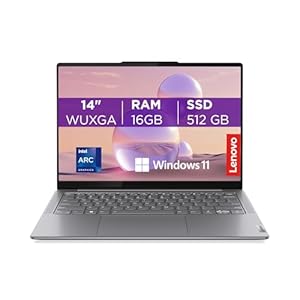 Lenovo Yoga Slim 7i AI Laptop | 14" WUXGA OLED Display | Intel Core Ultra 7 | 16GB RAM | 512GB SSD | Intel Arc Grafik | Windows 11 | QWERTZ | Luna Grau | 3 Monate Premium Care