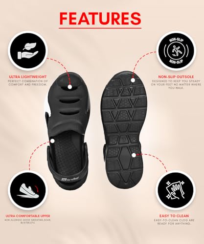 Image of Birde Mens Stylish Fashionable, Lightweight Everyday Comfort Clogs for Men