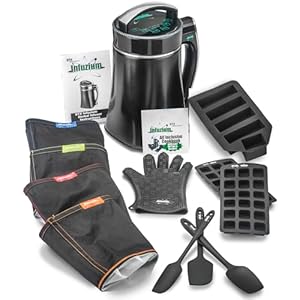 Infuzium Butter-Oil-Tincture Maker Machine Premium Pack • 2 to 10 Sticks Butter • 4 Filters, 3 Spatulas, Silicone Glove, Butter Mold, 2 Gummy Molds Plus our Infuzium 48 Page Cookbook