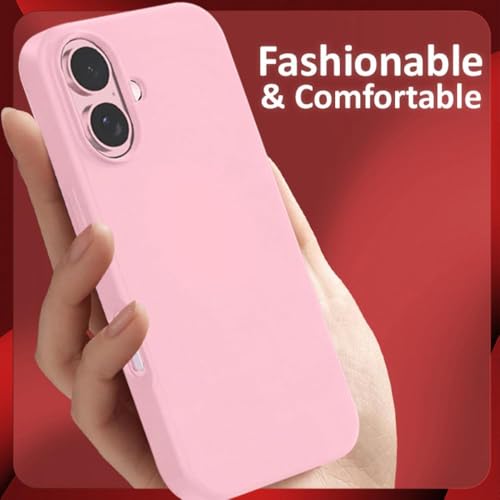 Image of Back Cover Compatible with iPhone 17 Case (6.3) Soft Touch Slim Liquid Silicone Full Protection Shock Proof Back Cover for iPhone 17 (SC Pink)
