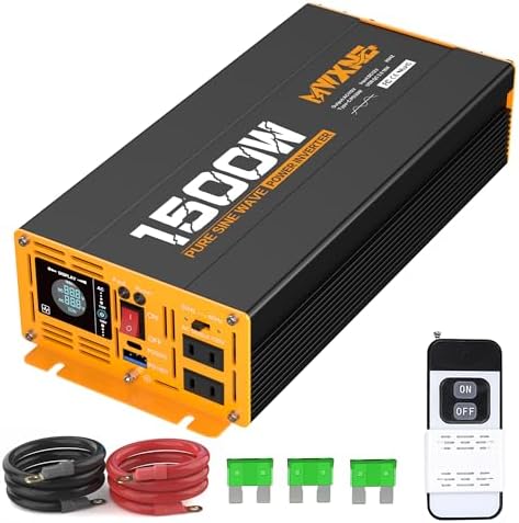 Amazon.co.jp: MWXNE インバーター 正弦波 12v 100v 1500w 最大3000W 