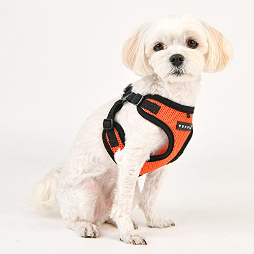 Image of Puppia Dog Harness Comfort Mesh Step-in All Season No Pull No Choke Walking Training Adjustable Neck & Chest for Small & Medium Dog - Orange - XL