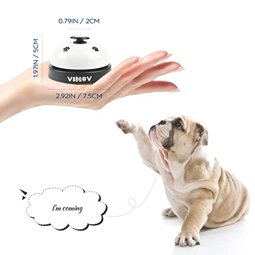 VIMOV Pet Training Bells, Set of 2 Dog Bells for Potty Training, Desk Bell for Dogs, White - Image 4
