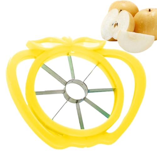 Cortador de manzanas, cortador de manzanas, cortador y descorazonador de manzanas, cortador de frutas, cortador de frutas de acero inoxidable, divisor de frutas y verduras para manzanas, peras, piñas
